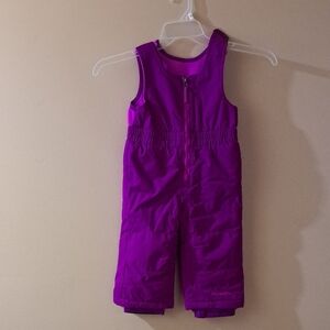 Like New Columbia Kids' Purple Snow Bibs Size 18-24 months